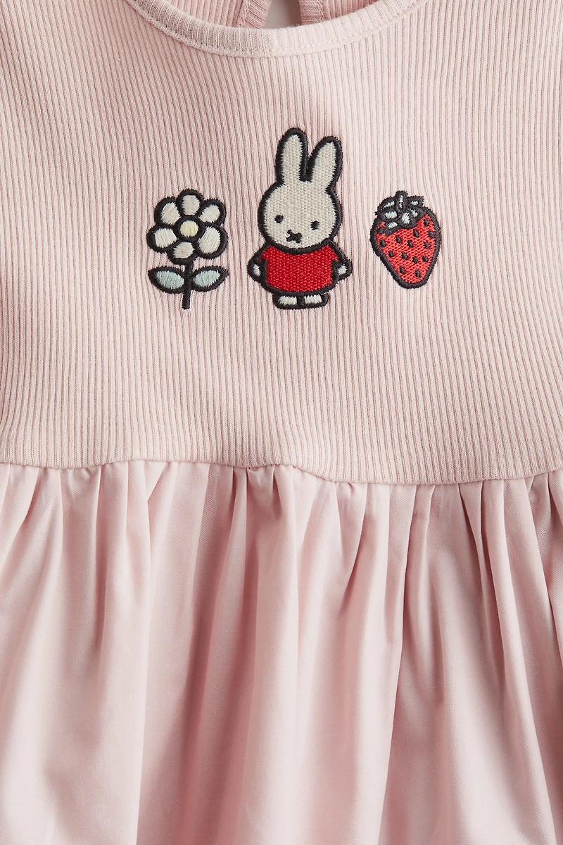 Embroidery-Detail Cotton Dress