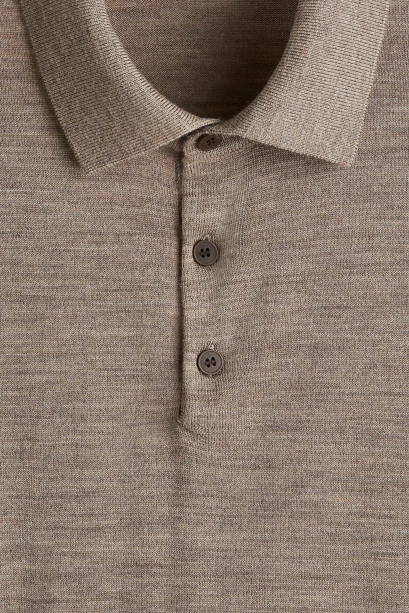 Polo classique en laine mérinos