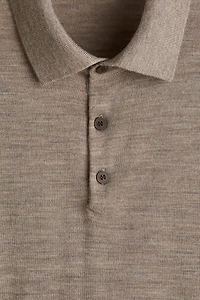 Polo classique en laine mérinos