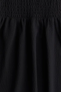 Tie-Shoulder-Strap Smocked Dress