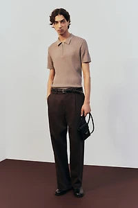 Relaxed-Fit Linen-Blend Pants