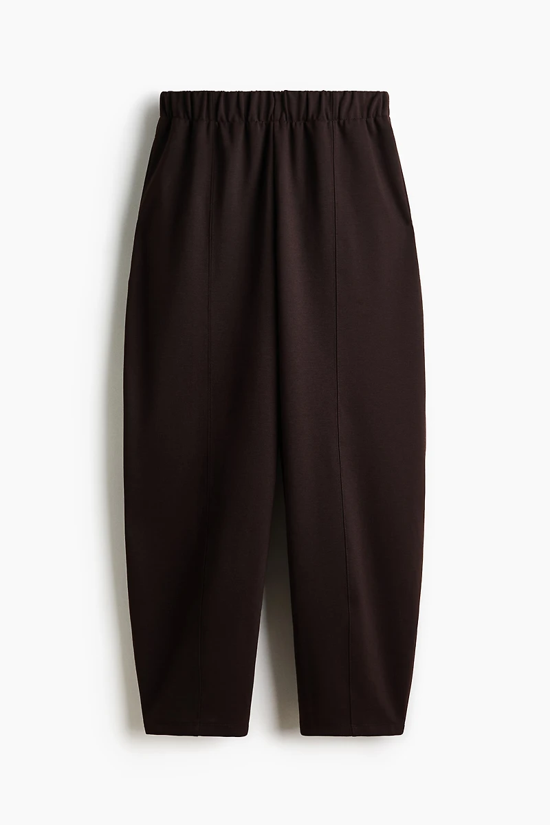 Barrel-Leg Ponte Pants