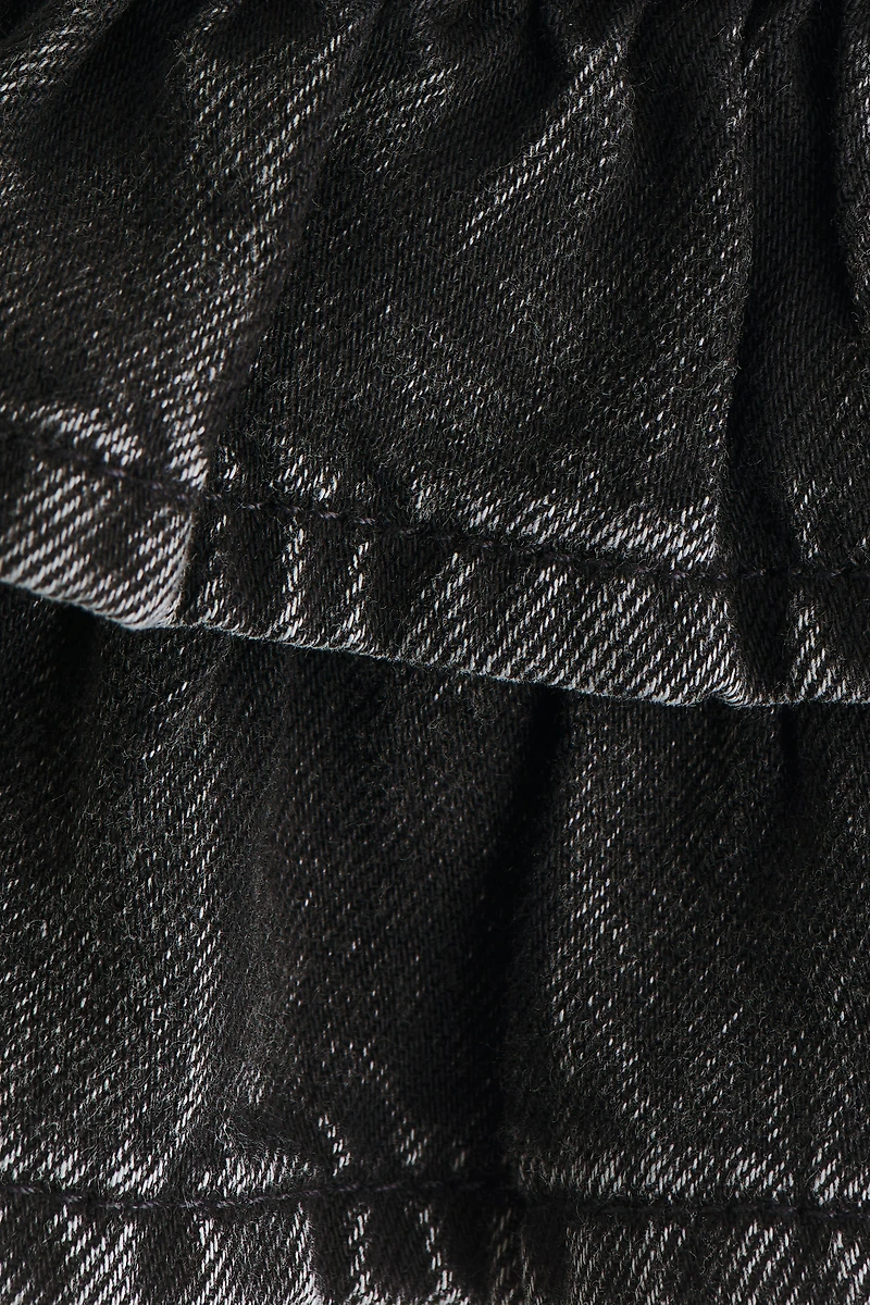 Denim Ruffle Skirt