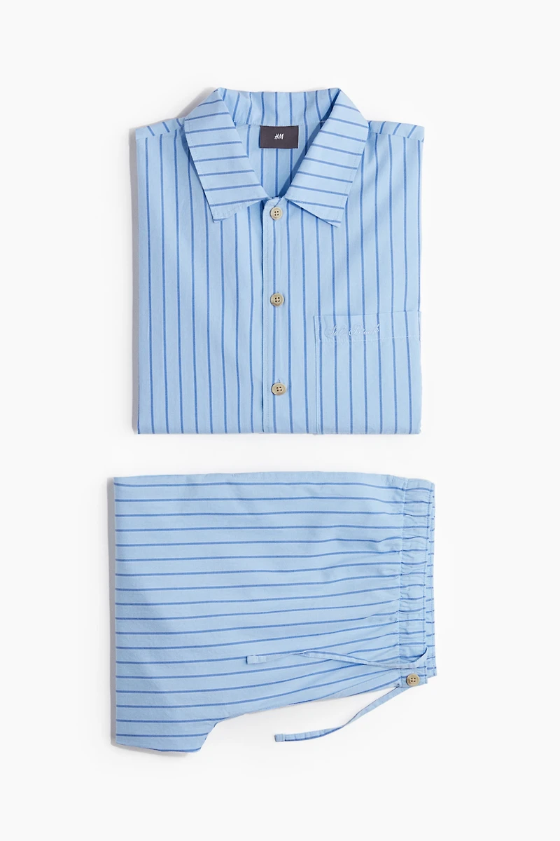 Chemise et pantalon de pyjama en popeline
