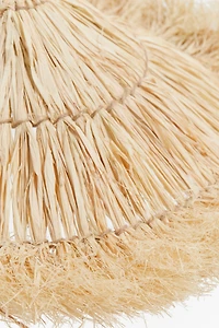 Lampe suspendue en paille