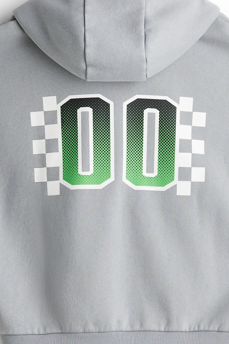 Veste grande taille à capuchon fermeture éclair