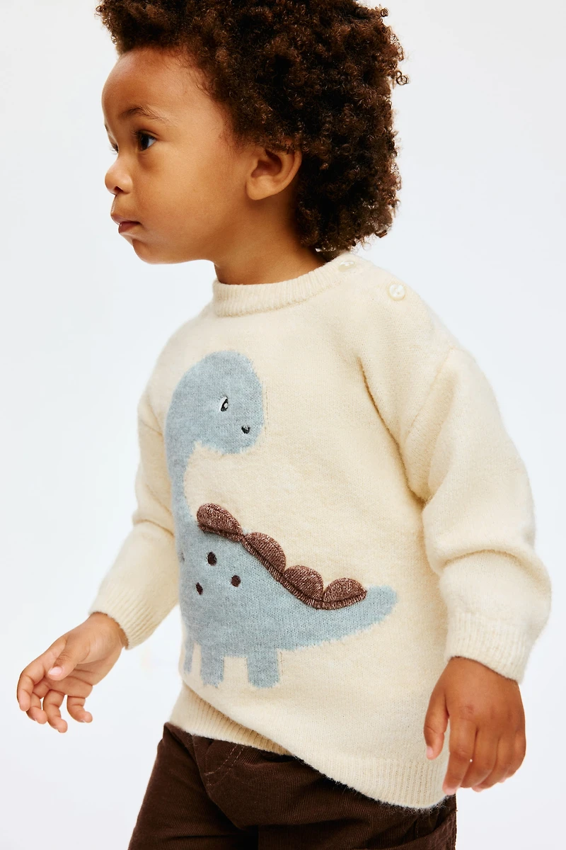 Motif-Detail Sweater