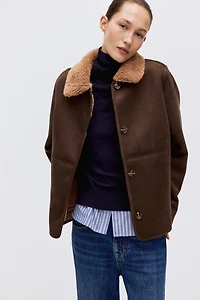 Jacket with Teddy Fleece Collar