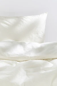 Seersucker Twin Duvet Cover Set