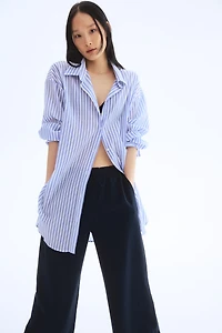 Wide-Leg Linen-Blend Pants