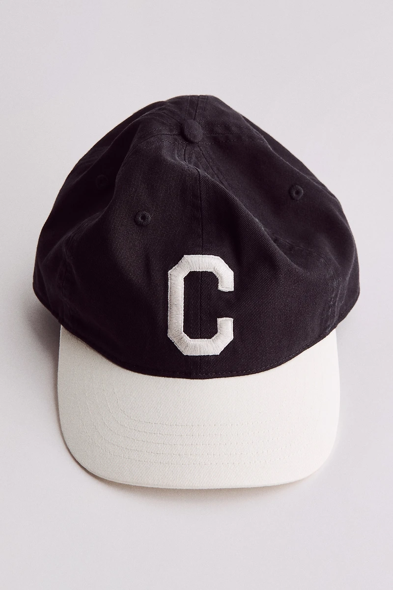 Cotton Cap with Embroidered Motif