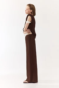Pantalon large avec taille élastique