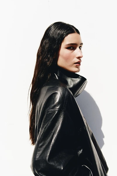 Oversized Bubble-Hem Jacket