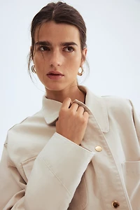 Veste à col en velours côtelé