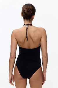 Padded-Cup Halterneck Swimsuit