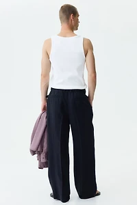 Loose-Fit Wide-Leg Linen Pants