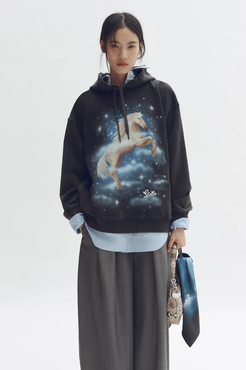 Printed Cotton Hoodie