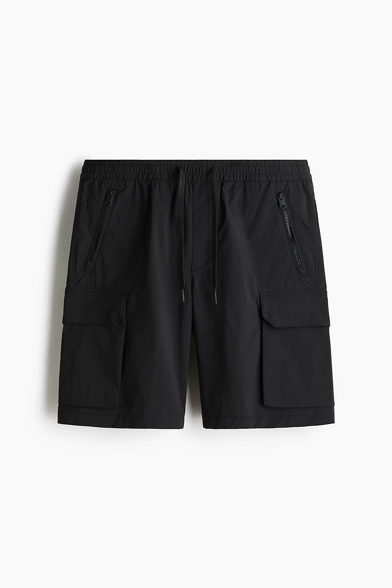Regular-Fit Nylon Cargo Shorts