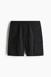 Regular-Fit Nylon Cargo Shorts