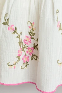 Cotton Dress with Embroidery