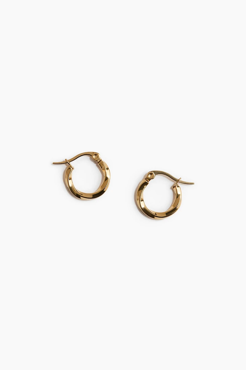 Waterproof Stainless Steel Hoop Earrings