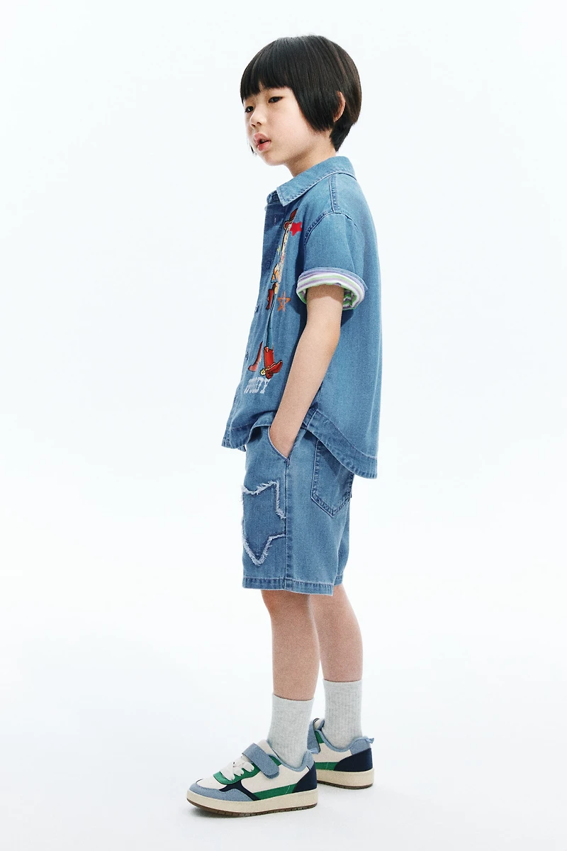 Printed Denim Shirt