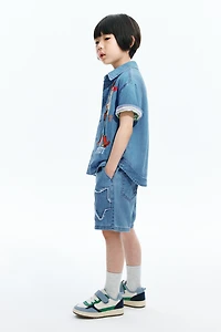 Printed Denim Shirt