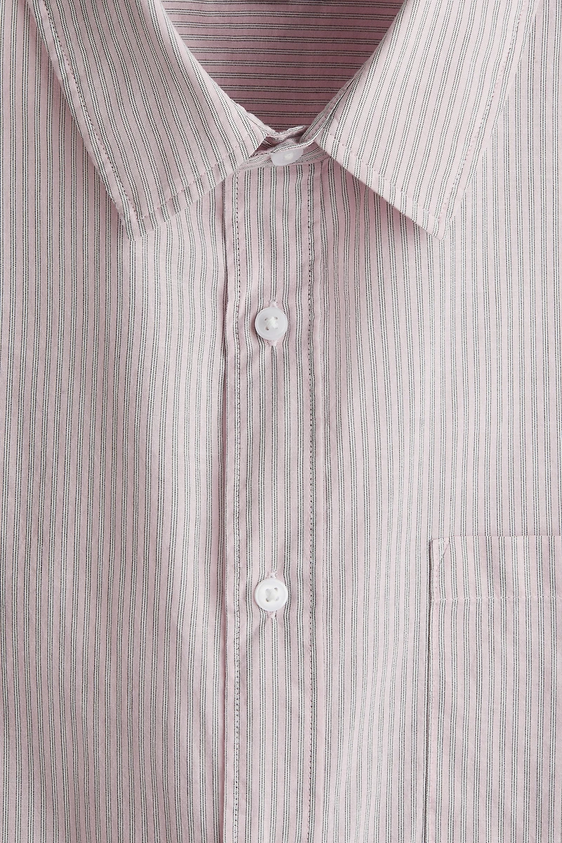 Oversized-Fit Seersucker Shirt