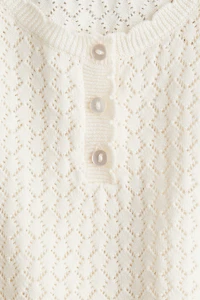 Pointelle-Knit Top