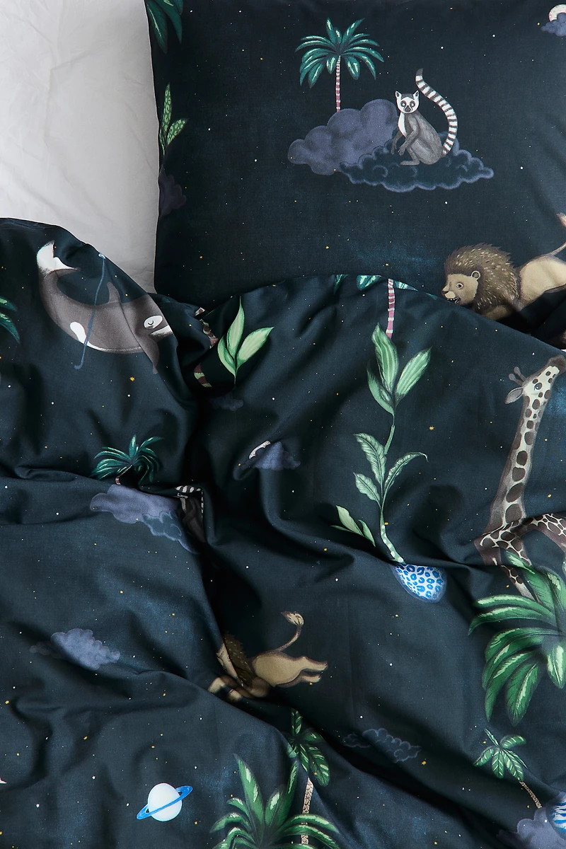 Patterned Twin Duvet Cover Set