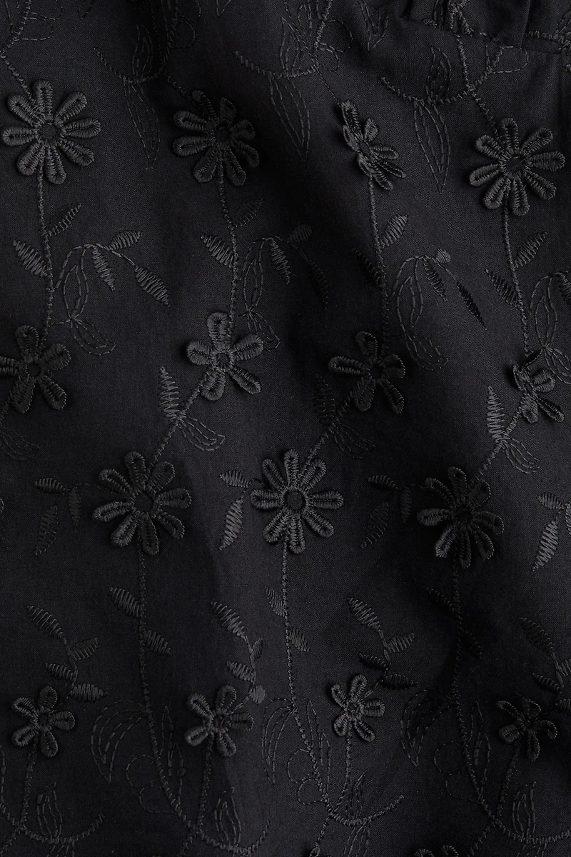 Appliquéd Cotton Dress