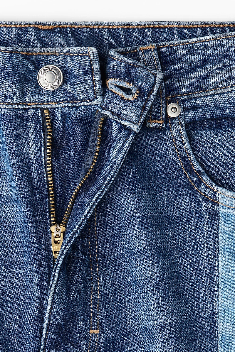 Two-Tone Wide Ultra High Jeans