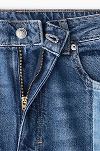 Two-Tone Wide Ultra High Jeans