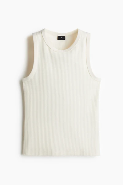 Slim-Fit Ribbed Tank Top