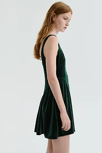 Sleeveless Velour Dress