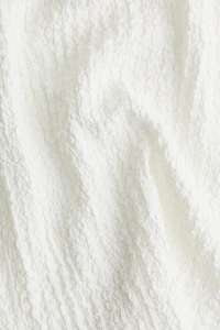Crinkled Top with Overlocked Trim
