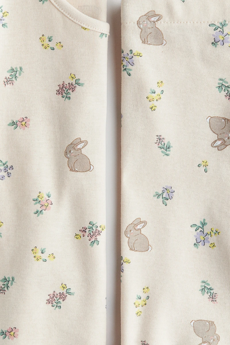 Snug Fit Printed Cotton Pajamas