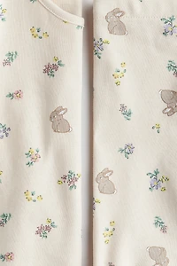 Snug Fit Printed Cotton Pajamas