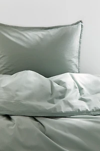 Washed Cotton Twin Duvet Cover Set