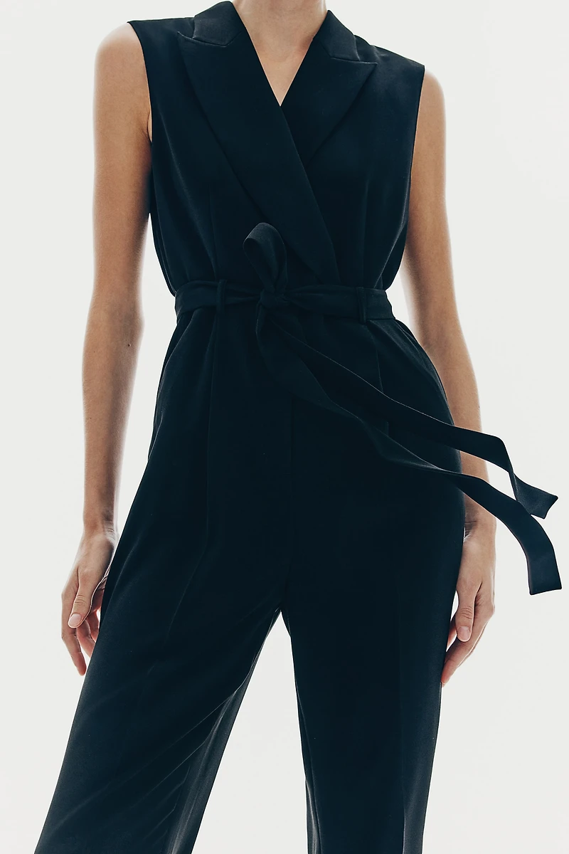 Combi-pantalon sans manches façon blazer