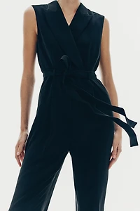 Combi-pantalon sans manches façon blazer
