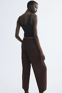 Pantalon tonneau avec ceinture