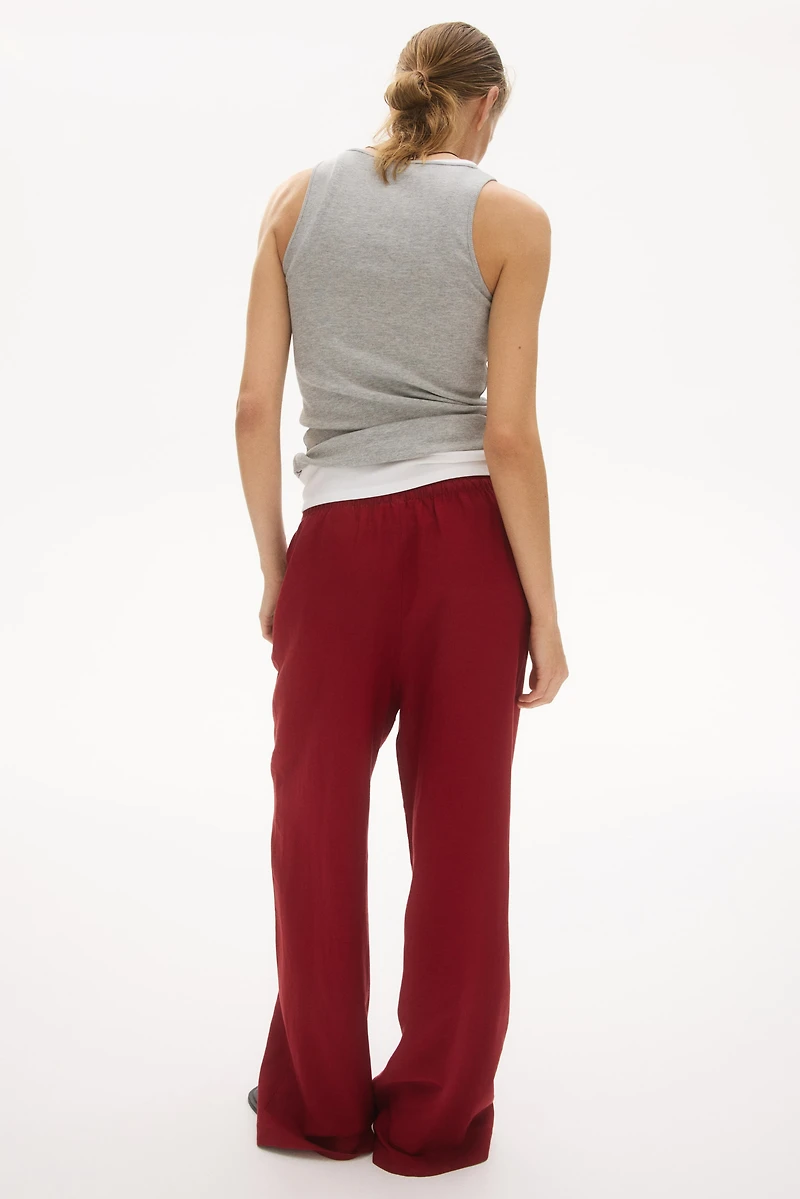 Linen-Blend Pants