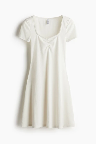 Robe en jersey pointelle
