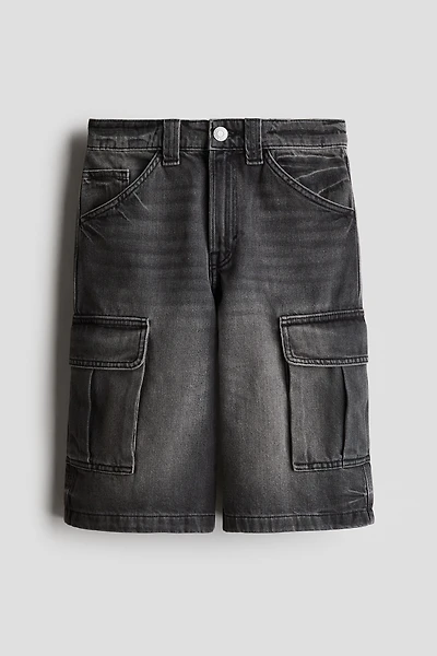 Denim Cargo Shorts