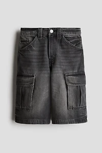 Denim Cargo Shorts