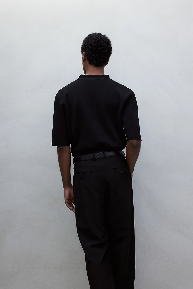 Regular-Fit V-Neck Polo Shirt