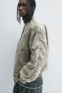 Blouson d'aviateur délavé