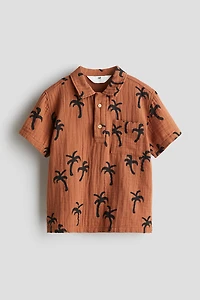 Cotton Muslin Pullover Shirt