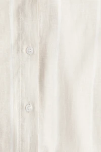 Oversized Linen-Blend Shirt